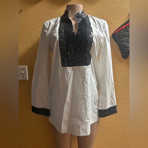 Tory Burch Elegant Black and White Women's Top - Picture 1 of 7